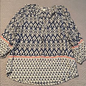Women’s Blouse Sz XS Ikat style print